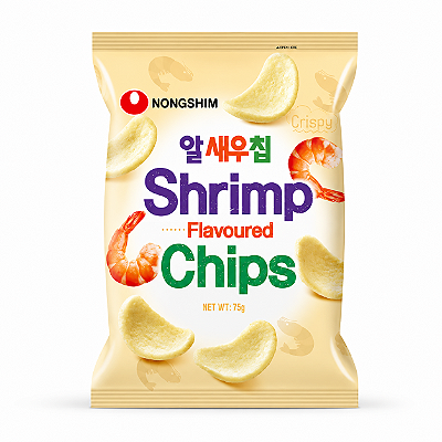 Salgadinho Coreano Shrimp Alseu Chips Camarão Nongshim 75g