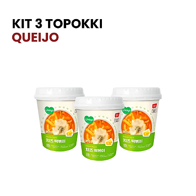 Kit C/ 3 Topokki Sabor Queijo