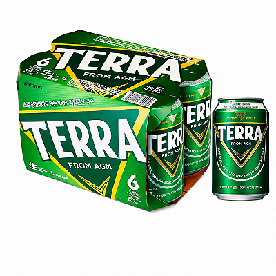 Pack Cerveja Terra Coreana Lata 355ml 6 Unidades