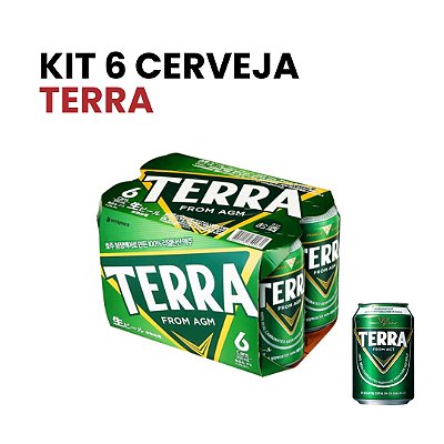 Pack Com 6 Latas Cerveja Coreana Terra 355ml