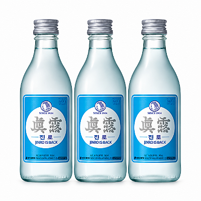 Kit Soju Jinro Is Back Bebida Coreana 360ml – 3 Unidades
