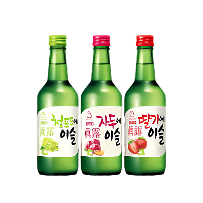 Kit 3 Soju Sabores Sortidos Bebida Coreana