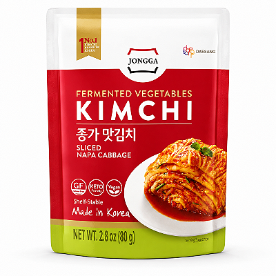Kimchi Coreano de Acelga Apimentado Jongga Sachê 80g