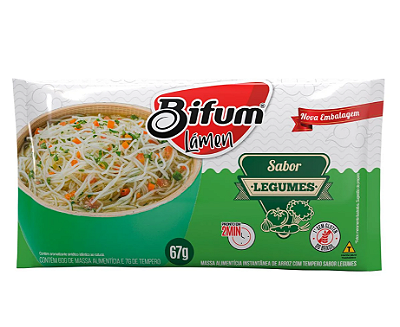 Lamen Macarrão de Arroz Bifum Sem Gluten Sabor Legumes - 67g