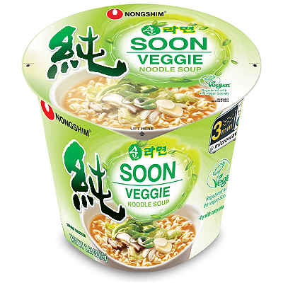 Lamen Coreano Vegetariano Suave Soon Veggie Ramyun Copo - 75g