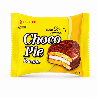 Choco Pie Banana Lotte Unitário 30g