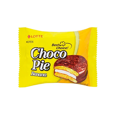 Choco Pie Banana Unitário 30g - Lotte