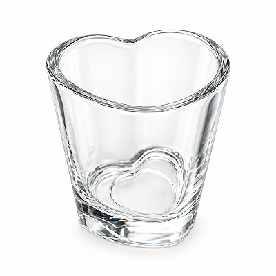 Copo de Shot de Vidro Coração 50ml