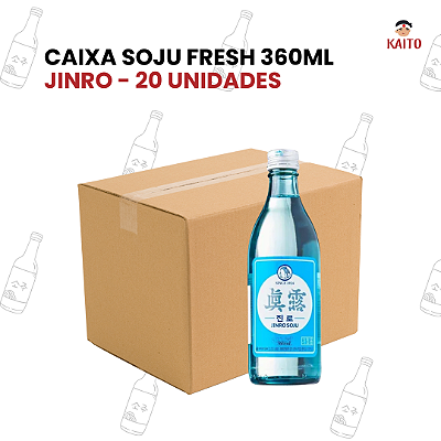Caixa Soju Fresh (Is Back) Jinro 360ml - 20 Unidades