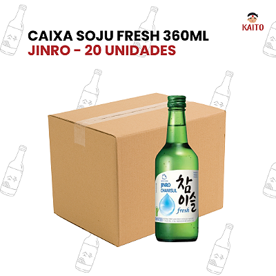 Caixa Soju Chamisul Original Fresh 360ml Jinro - 20 Unidades