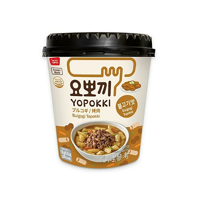 Topokki Sabor Bulgogi Bolinho de Arroz Coreano Instantâneo - Yopokki  Copo 120g