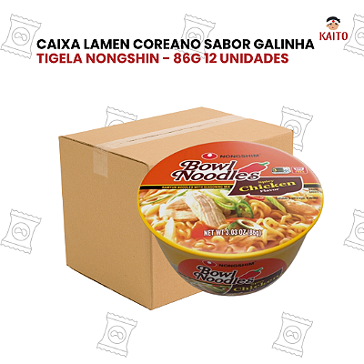 Caixa 12 Unidades Lamen Sabor Galinha Tigela 86g