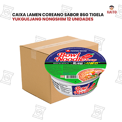 Caixa 12 Unidades Lamen Sabor Yukguejang Tigela 86g