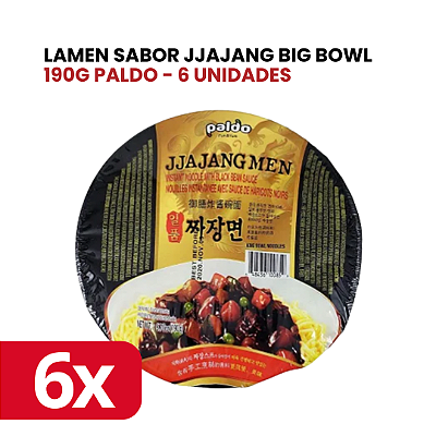 Lamen Coreano Jjajangmen Big Bowl 190g Paldo 6 Unidades