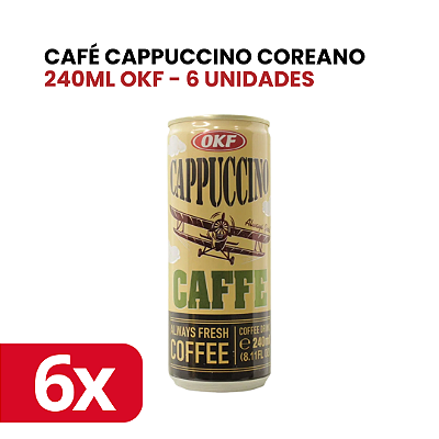Cafe Cappuccino Coreano 6 Unidades OKF 240ml