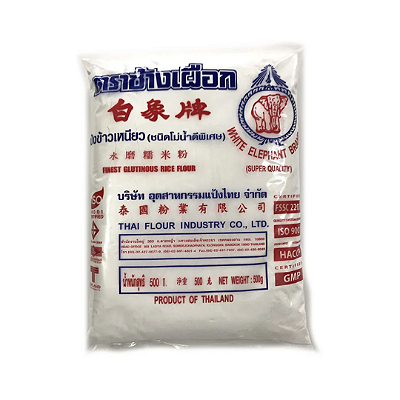 Farinha De Arroz Glutinoso Moti Gome White Elephant Brand 500g