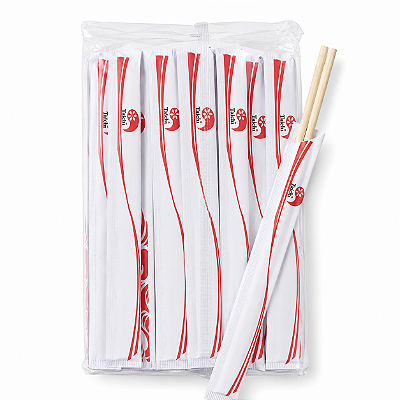Hashi De Bambu Taichi C/ 100 Pares Descartáveis Embalados Individualmente