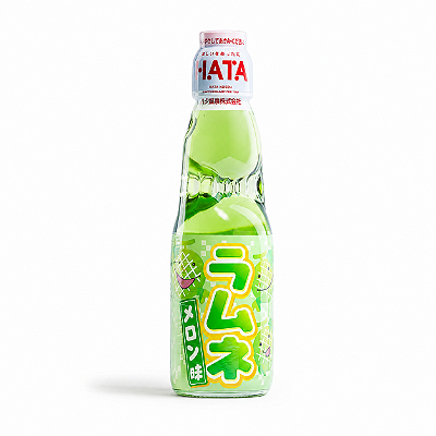 Bebida Japonesa Gaseificada Hata Ramune Sabor Melão 200ml
