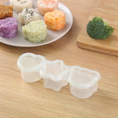 Molde Forma Para Nigiri e Onigiri Desenho Coração Estrela Urso