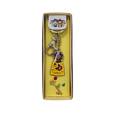 Chaveiro Hanbok Amarelo Tradicional Coreano