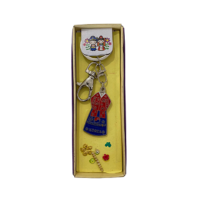 Chaveiro Hanbok Azul Tradicional Coreano