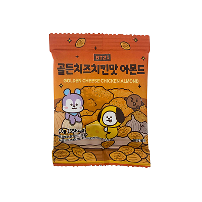 Snack Amêndoa BT21 Sabor Frango Com Queijo 10g
