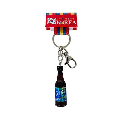 Chaveiro Garrafinha Bebida Coreana Cerveja Cass