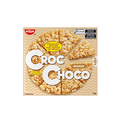 Croc Choco Chocolate Branco Com Flocos De Milho Nissin 44g