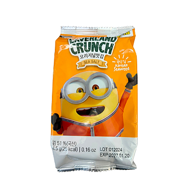 Snack Alga Marinha Laverland Crunch Sea Salt Minions 4,5g