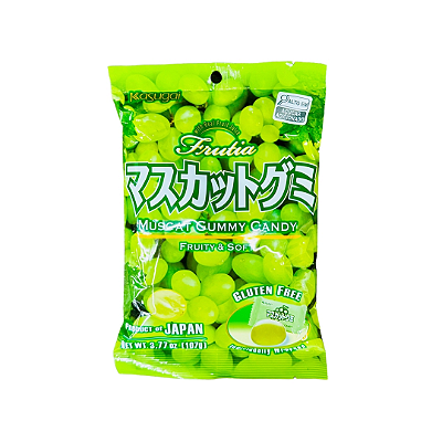 Bala Kasugai Gummy Sabor Uva Verde 107g