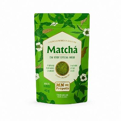Matchá em Pó Chá Verde Moído MN Sachê 40g