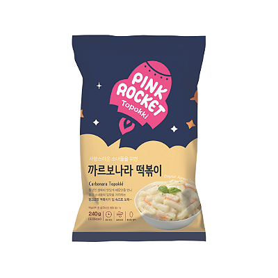 Topokki Sabor Carbonara Pink Rocket Pacote 240g