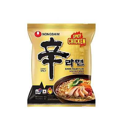 Lamen Coreano Shin Chicken Pacote Nongshim 120G