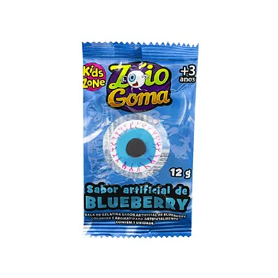 Chiclete Zóio Goma Sabor Blueberry 12g