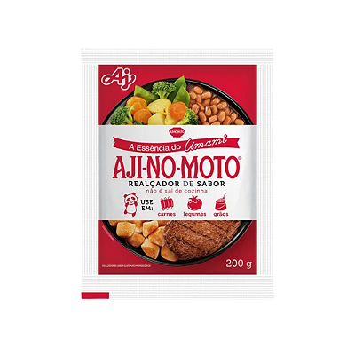 Ajinomoto Realçador De Sabor Glutamato Monossôdico Essencia Do Umami Pacote 200g