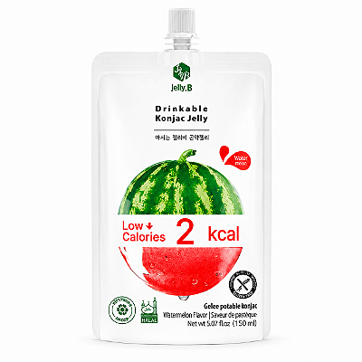 Refresco Suco Coreano com Gelatina Sabor Melancia Jelly Drinkable Konjac 150ml