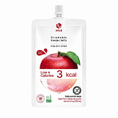 Refresco Suco Coreano com Gelatina Sabor Maça Jelly Drinkable Konjac 150ml