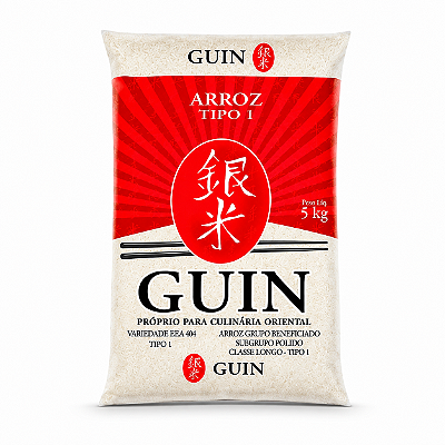 Arroz Guin Grão Longo Tipo 1 5kg para Culinária Oriental