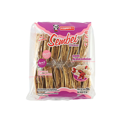Biscoito Sembei Cookie Com Amendoim 260g