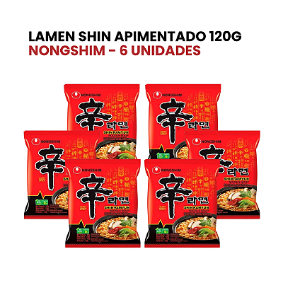 Lamen Shin Apimentado 120g Nongshim 6 unidades