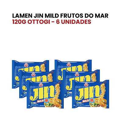 Lamen Jin Mild Frutos Do Mar 120g Ottogi 6 Unidades
