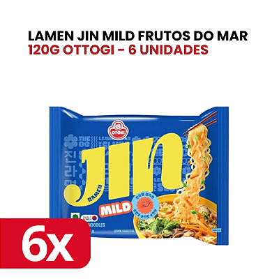 Lamen Jin Mild Frutos Do Mar 120g Ottogi 6 Unidades