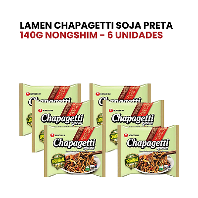 Lamen Chapagetti Soja Preta 140g Nongshim 6 unidades