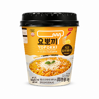 Rapokki Lamen Com Topokki Coreano Sabor Queijo Cheese Copo 145g