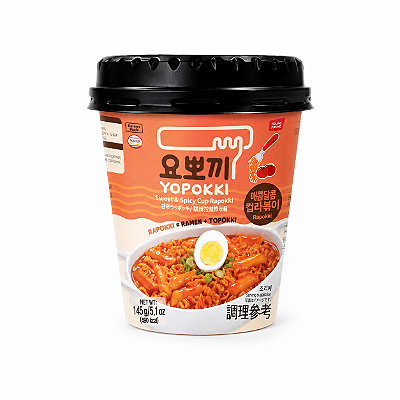 Rapokki Lamen Com Topokki Coreano Sabor Sweet Spicy Copo 145g