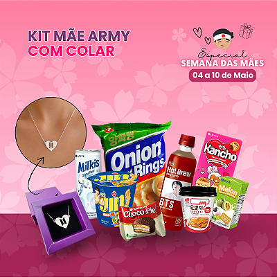 Kit Mãe Army com Colar BTS