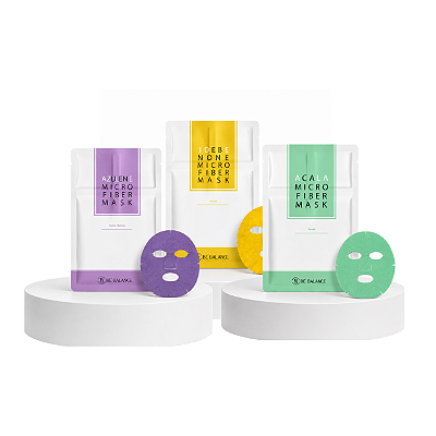 Kit Descoberta Be'Balance 3 Máscaras Faciais Coreanas Sortidas