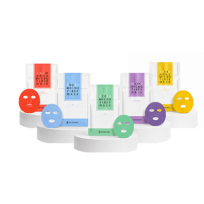 Kit Completo 5 Máscaras Faciais Microfibra Coreanas Be'Balance