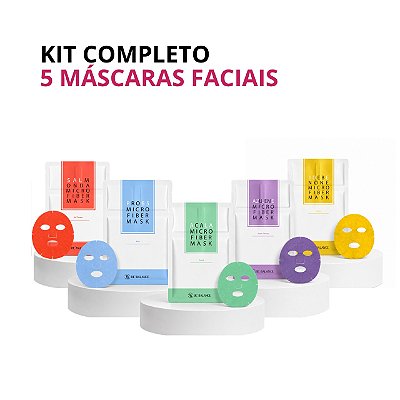 Kit Completo 5 Máscaras Faciais Coreanas Be'Balance