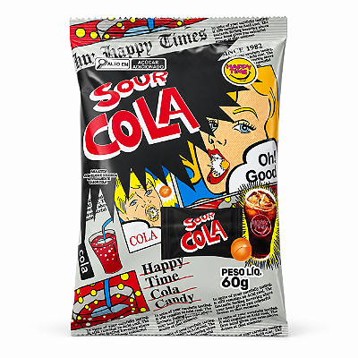 Bala Azeda Sour Cola Happy Time 60g
